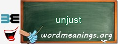 WordMeaning blackboard for unjust